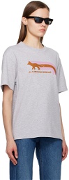 Maison Kitsuné Gray Flash Fox T-Shirt