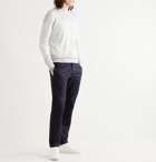 John Smedley - Striped Sea Island Cotton Sweater - Gray