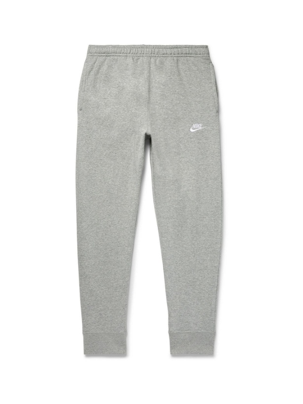 Photo: NIKE - NSW Tapered Cotton-Blend Jersey Sweatpants - Gray