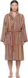 Paul Smith Multicolor 'Signature Stripe' Woven Cotton Bathrobe