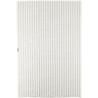 Tekla SSENSE Exclusive Off-White and Blue Stripe Bath Sheet Towel