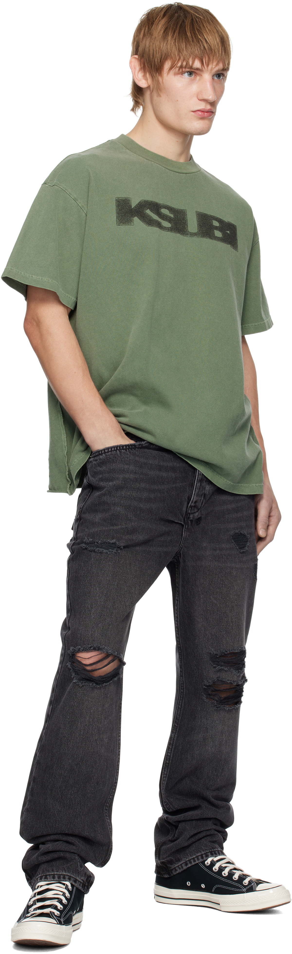 【関税込み】Ksubi グリーン World Order Ekcess Hash Tシャツ Ksubi Green World Order Ekcess Hash T-shirt Ksubi