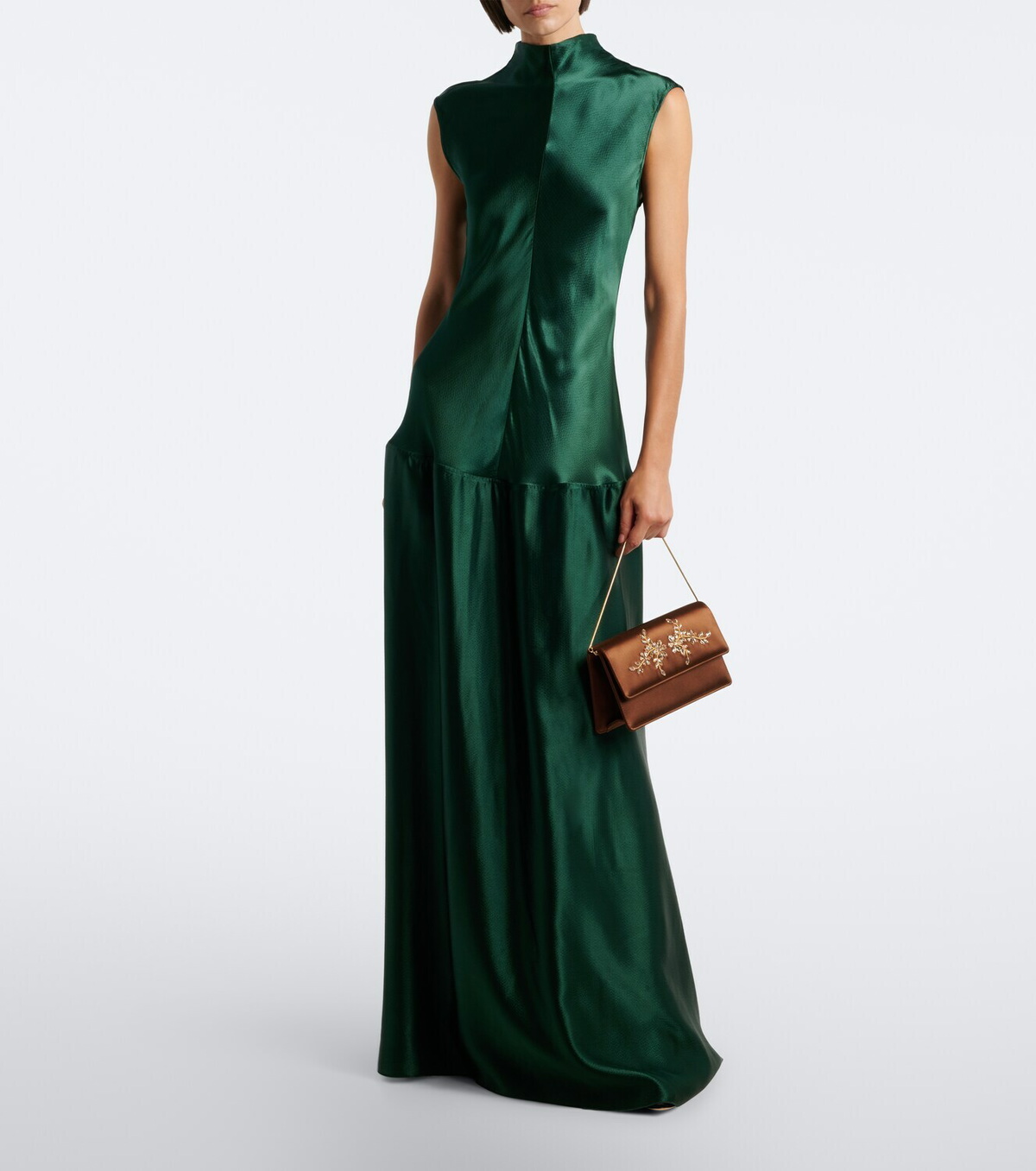 Manolo Blahnik Capripla embellished satin clutch
