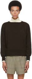 Taiga Takahashi Brown Cotton Sweatshirt