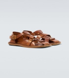 Versace Souvenir leather fisherman sandals