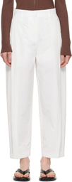 AMOMENTO White Button Garconne Trousers