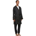 Versace Underwear Black Silk Dressing Gown