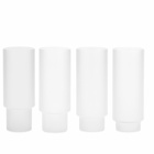 ferm LIVING Ripple Long Drink Glasses - Set of 4 in Frosted 