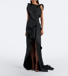 Maticevski Flashpoint ruffled asymmetric gown