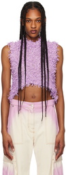 MSGM Purple Ribbon Tank Top