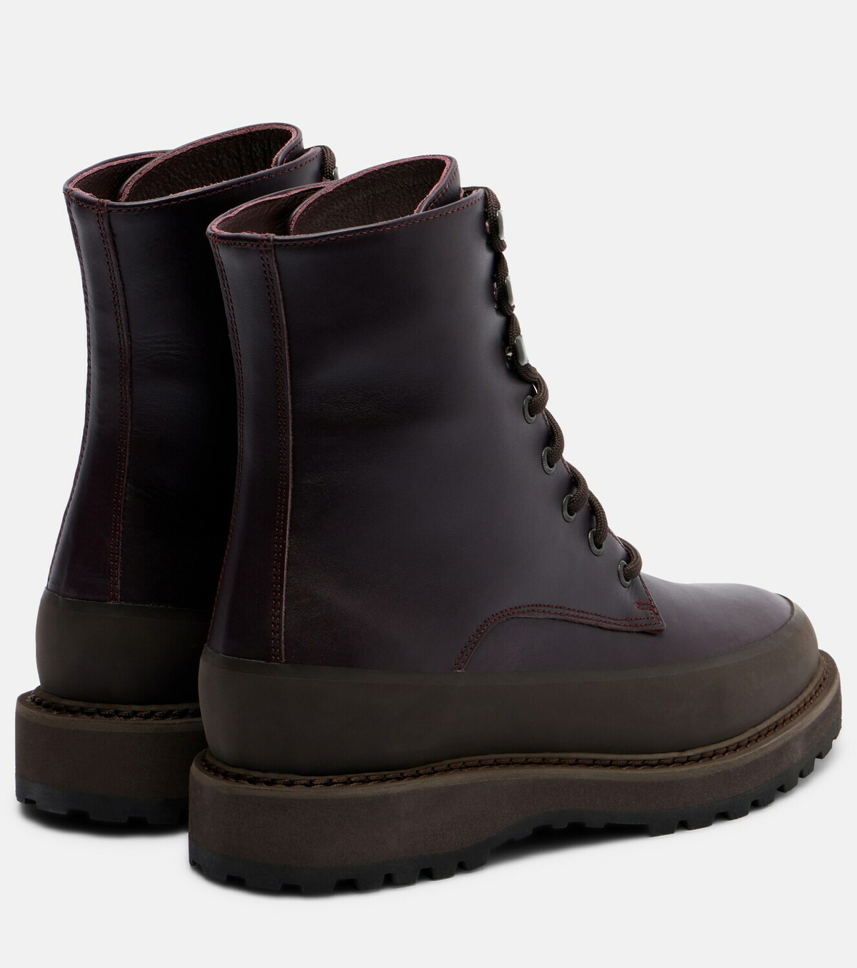 Le Monde Béryl Dolomite leather lace-up boots