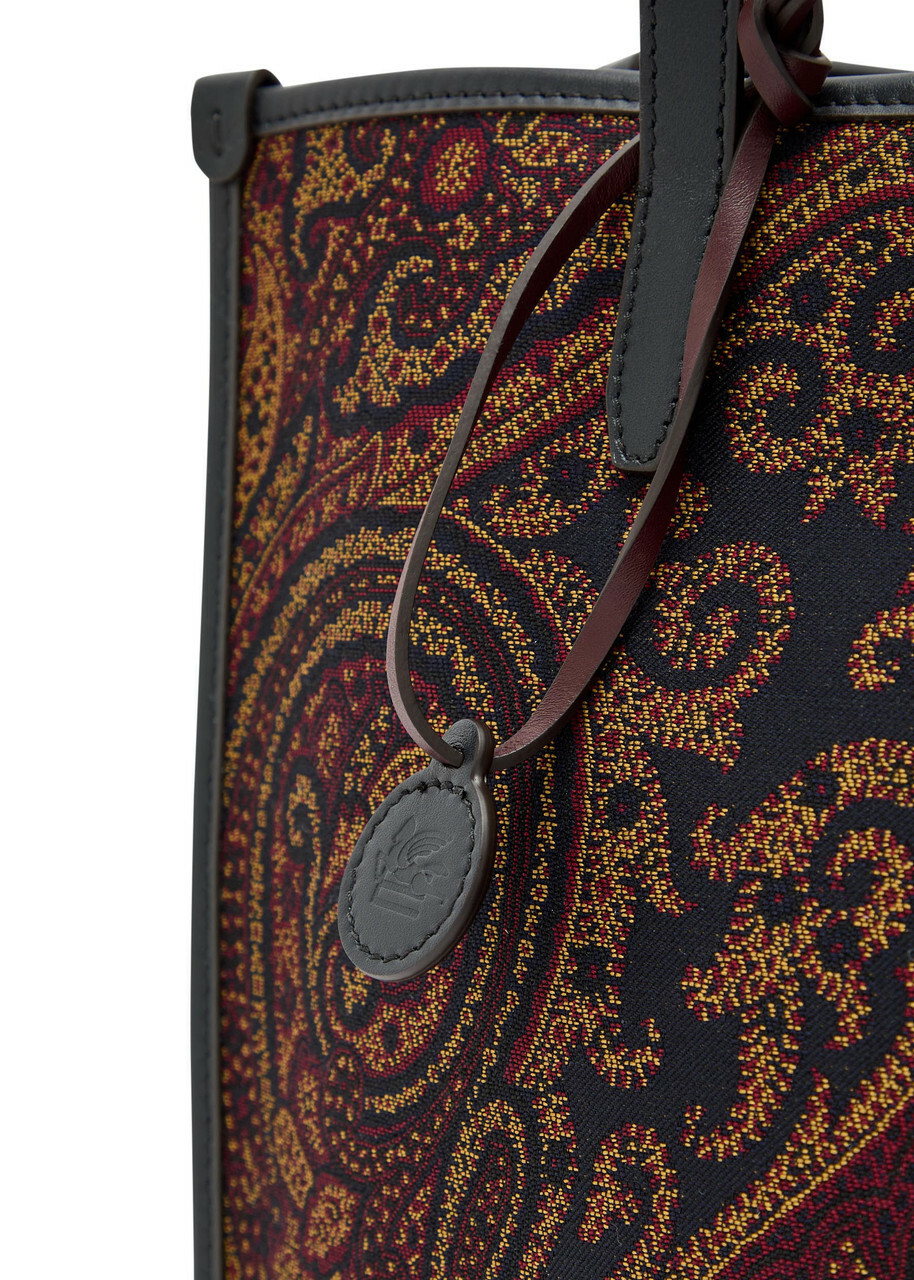 Etro Lovetrotter Large Paisley-jacquard Leather Tote - Multicoloured - One Size