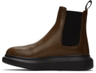 Alexander McQueen Brown Leather Chelsea Boots