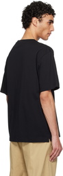 Maison Kitsuné Black Embossed Profile Fox Oversize T-shirt