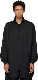 Y-3 Black Refined Wool Long Track Jacket