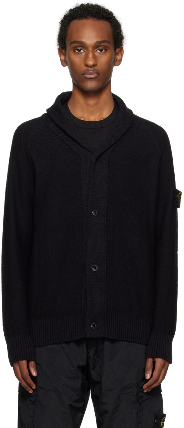 Stone Island Black Patch Cardigan Stone Island