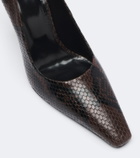 JUDE Fame snake-effect leather pumps