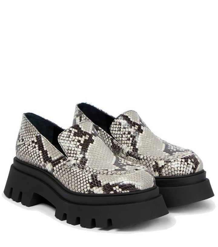 Photo: Dorothee Schumacher Printed leather platform loafers