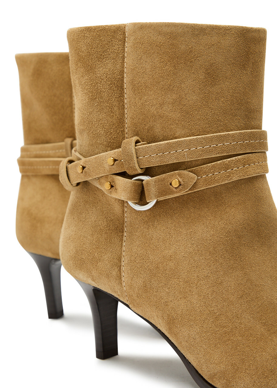 Isabel Marant Meyli Suede Ankle Boots Taupe