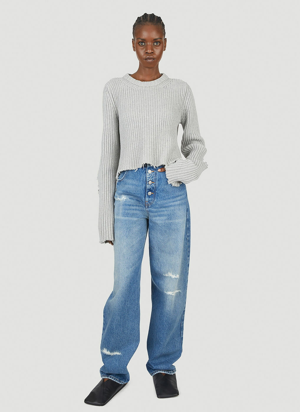 MM6 Maison Margiela - Spliced Jeans in Blue MM6 Maison Margiela