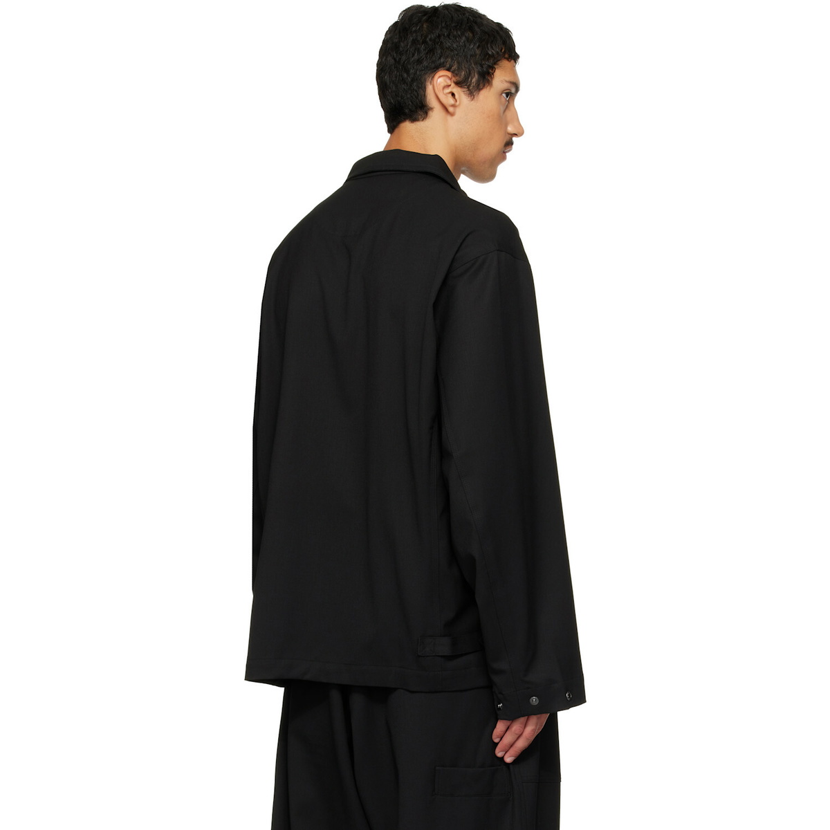 Y-3 Black Wool Tailored Blouson Jacket