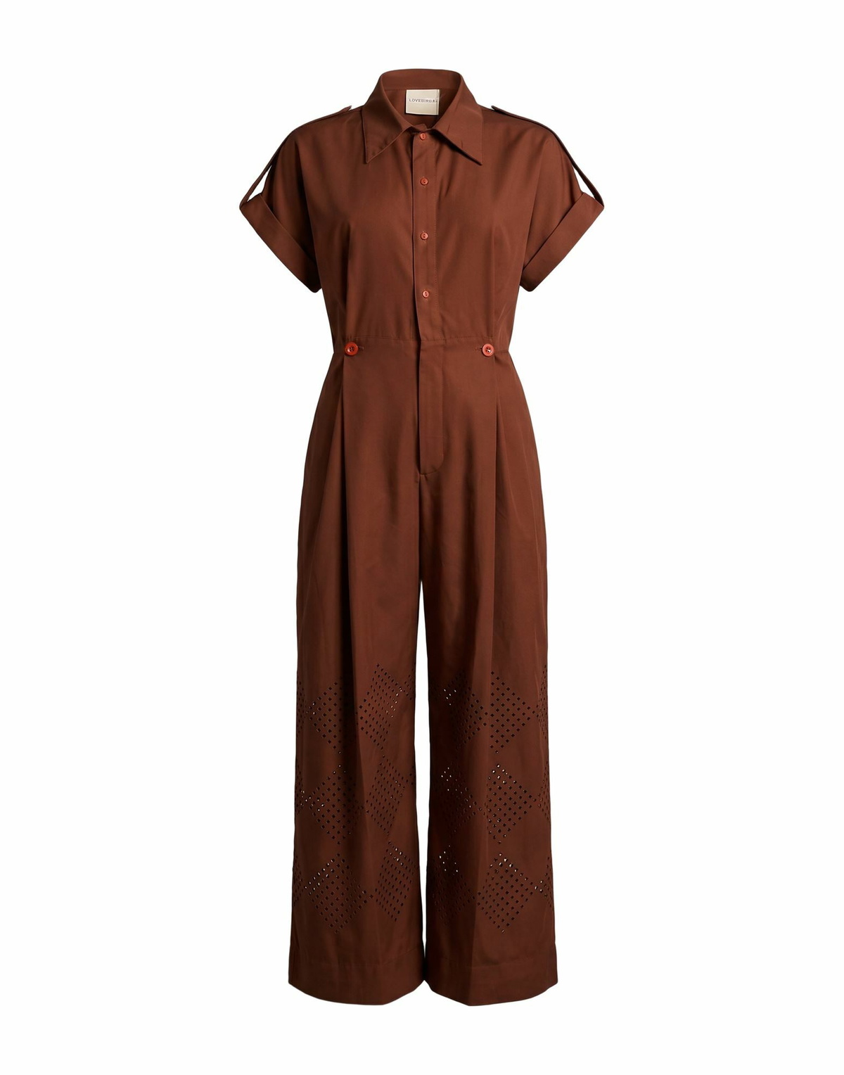 Lovebirds Womens Jumpsuit in Brown