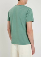 JW Anderson Ribbon Anchor Embroidered Cotton T-shirt Teal