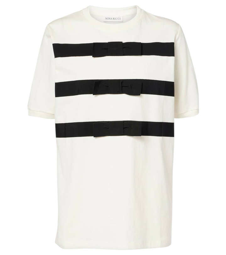 Photo: Nina Ricci Bow-detail cotton jersey T-shirt