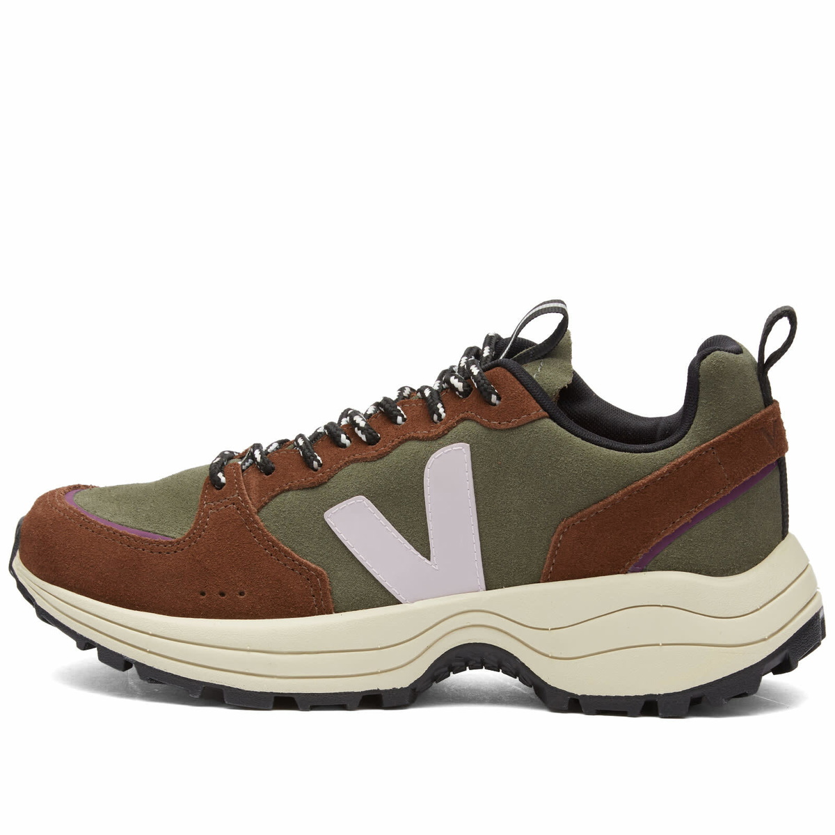 Veja Womens Women's Venturi VC Sneakers in Mud/Parme Multico VEJA