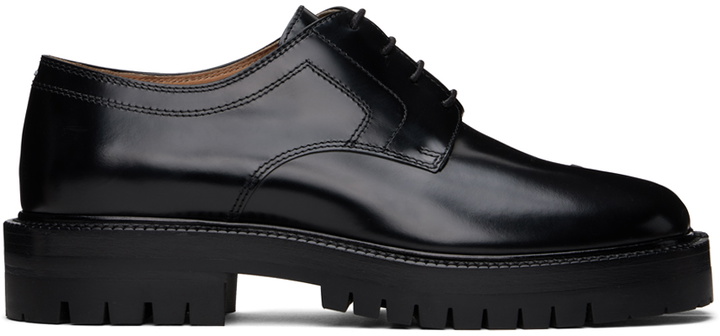 Photo: Maison Margiela Black Tabi Lace-Up Derbys
