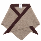 MHL by Margaret Howell Men's Tipped Scout Scarf in Pebble/Mahogany 