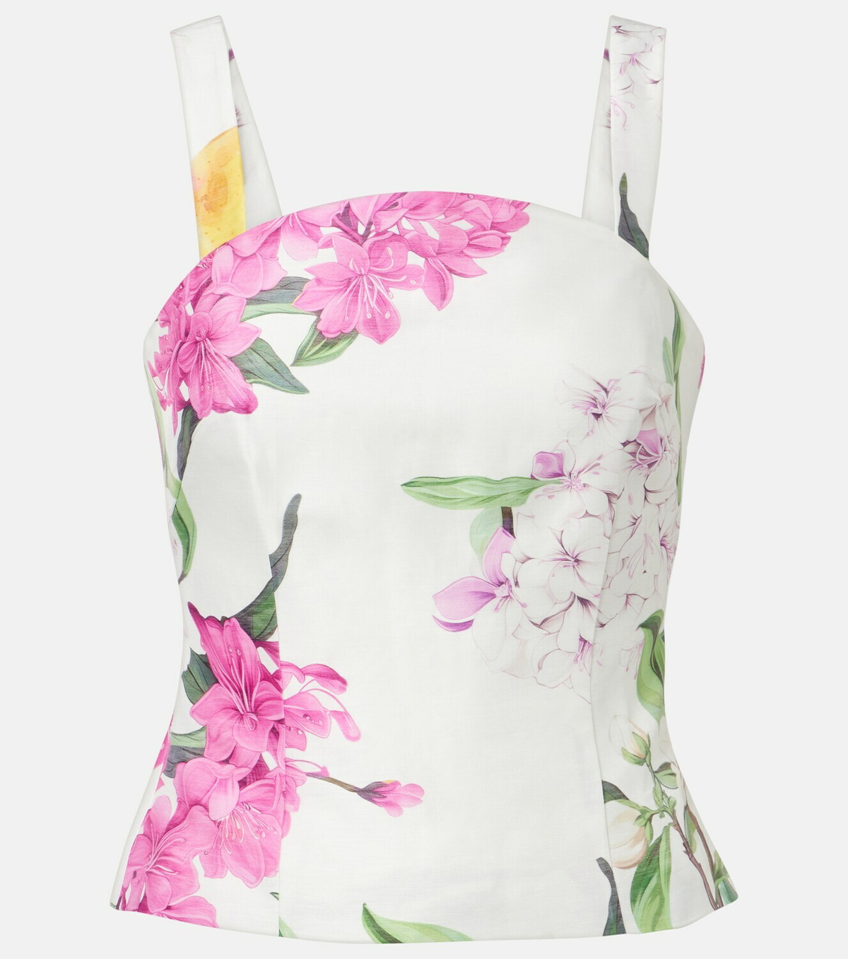 Leo Lin Isadora printed linem-blend top