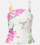 Leo Lin Isadora printed linem-blend top