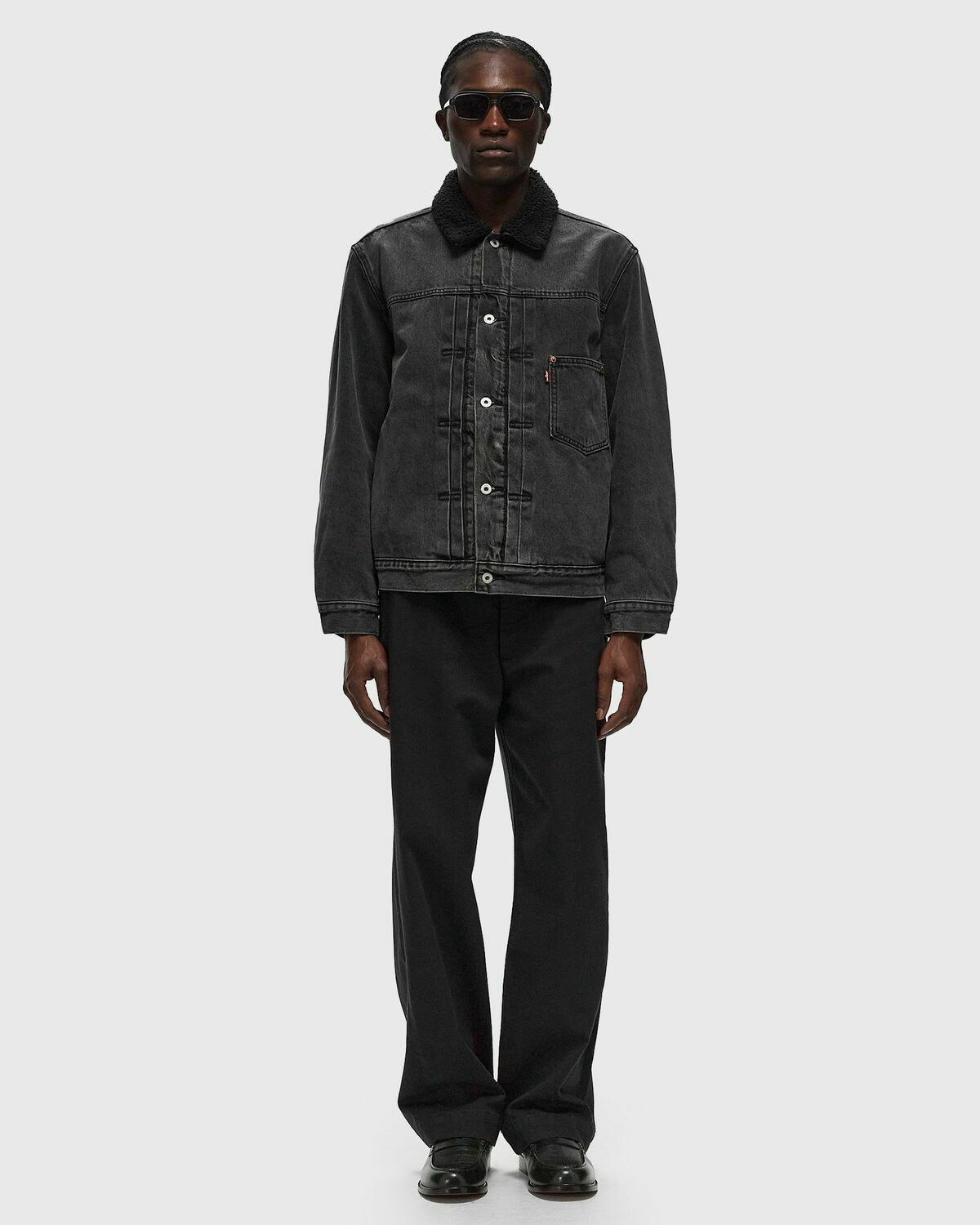 Levis Lined Type I Trucker Black Denim Jackets Levis