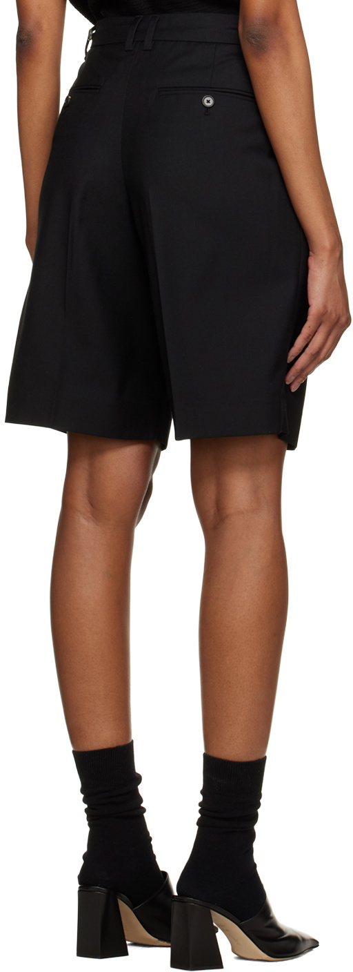 Dunst Black Pleated Shorts