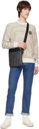 Lacoste Off-White Striped Sweater