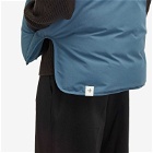 Jil Sander+ Men's Jil Sander Plus Water Repellent Padded Vest in Deep Atlantic Blue