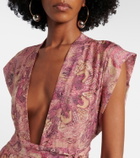 Isabel Marant Melissa printed silk voile maxi dress