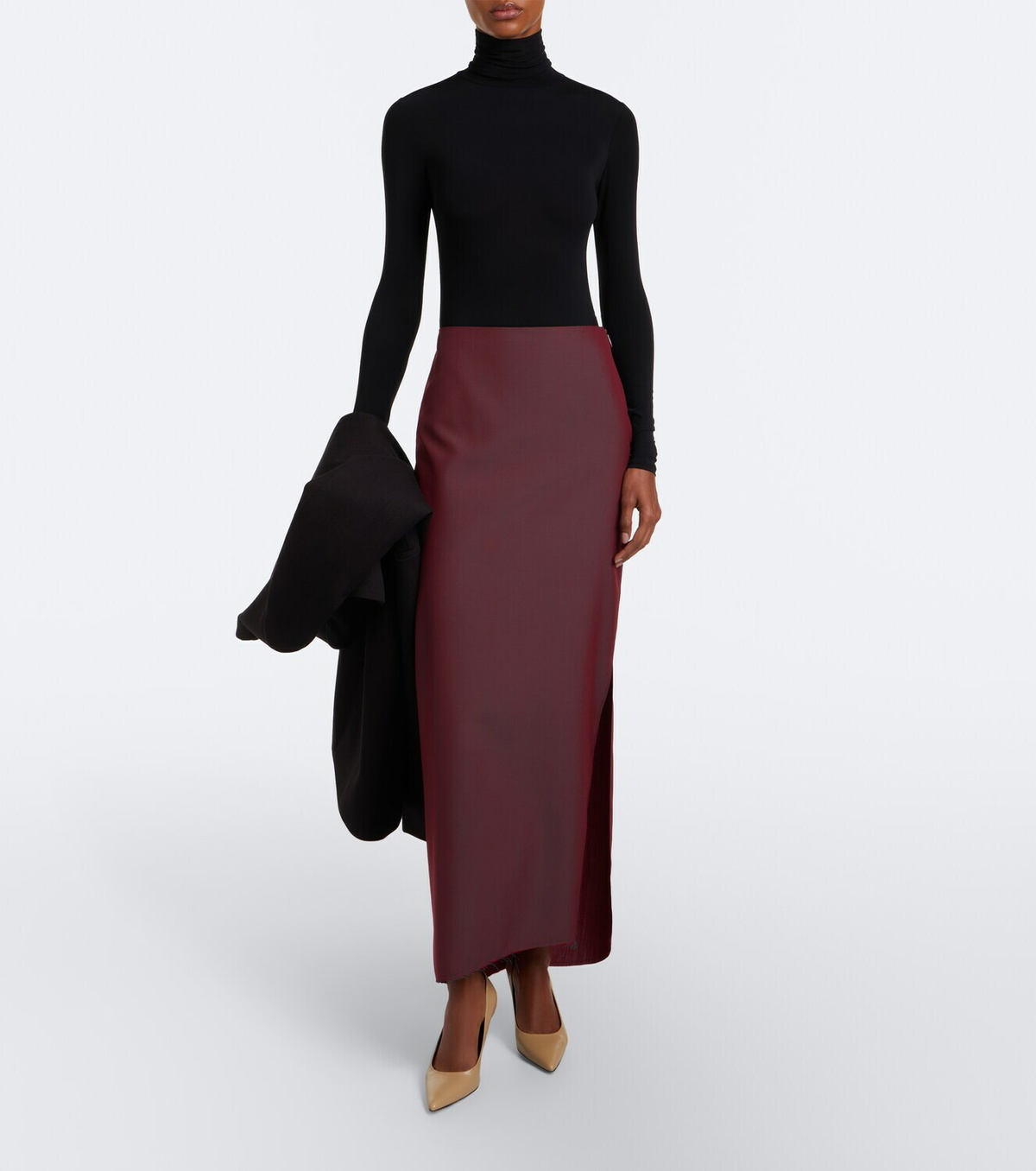 The Row Gurio virgin wool maxi skirt