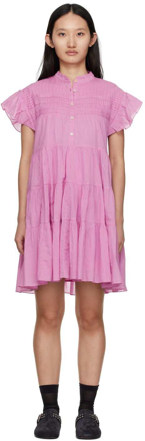 Isabel Marant Etoile Pink Cotton Lanikaye Dress Isabel