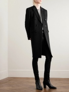 CELINE - Slim-Fit Double-Breasted Wool Coat - Black