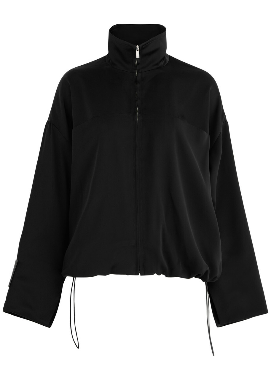 Esse Studios Archie Satin Bomber Jacket Black