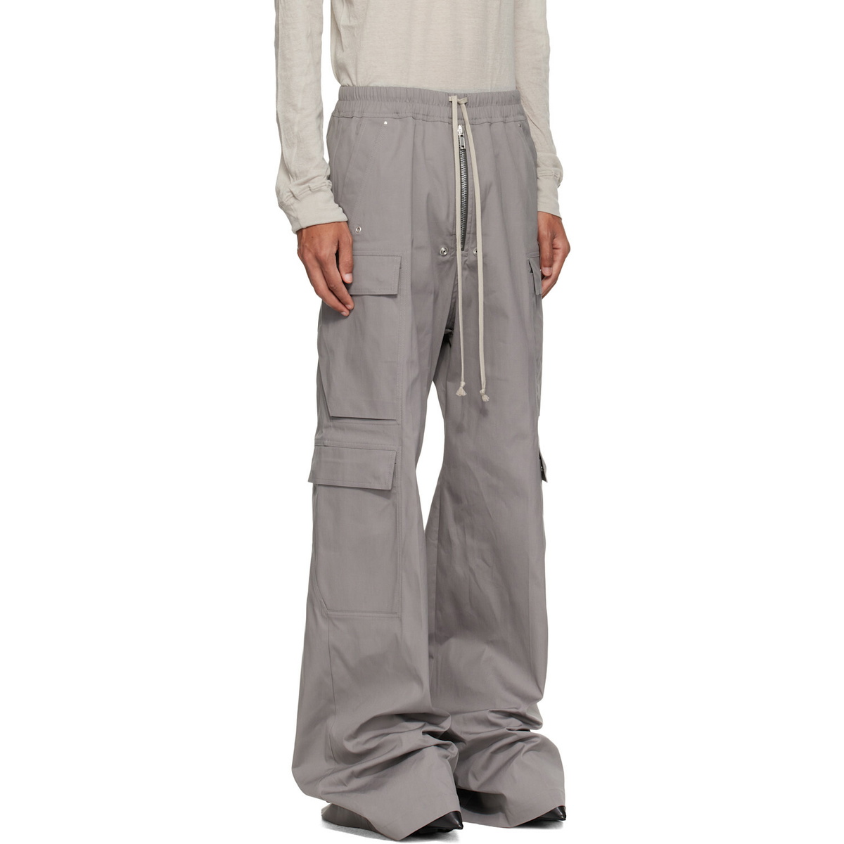 Rick Owens Gray Tower Cargobelas Cargo Pants