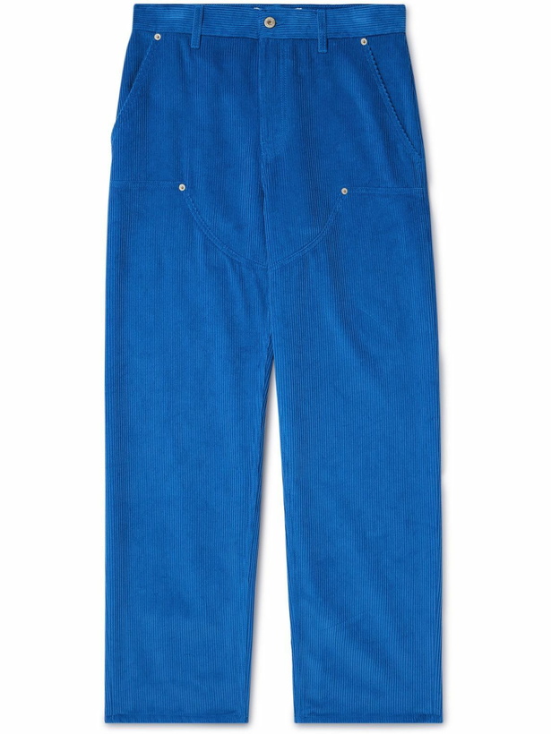 Photo: LOEWE - Wide-Leg Cotton-Corduroy Trousers - Blue