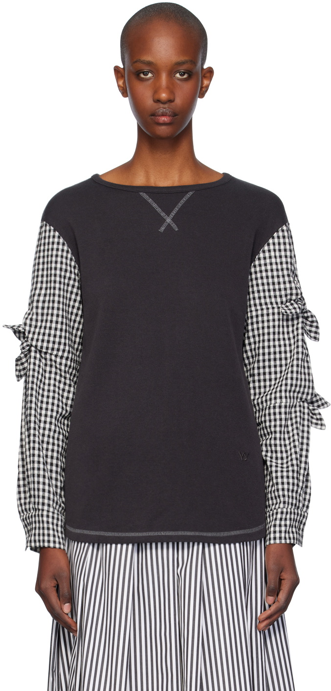 【OPEN YY】 YY U-NECK T-SHIRT CHARCOAL Футболка OPEN YY Star T-Shirt Charcoal Футболки OPEN YY в