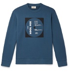 Maison Kitsuné - Printed Loopback Cotton-Jersey Sweatshirt - Blue