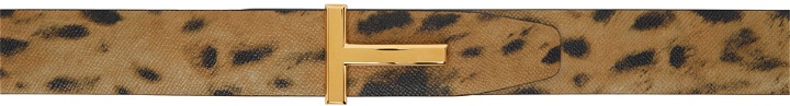 Photo: TOM FORD Tan Reversible T Icon Belt