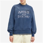 Aries Women's Aged and Destroy Diamante Crew Sweat in Navy