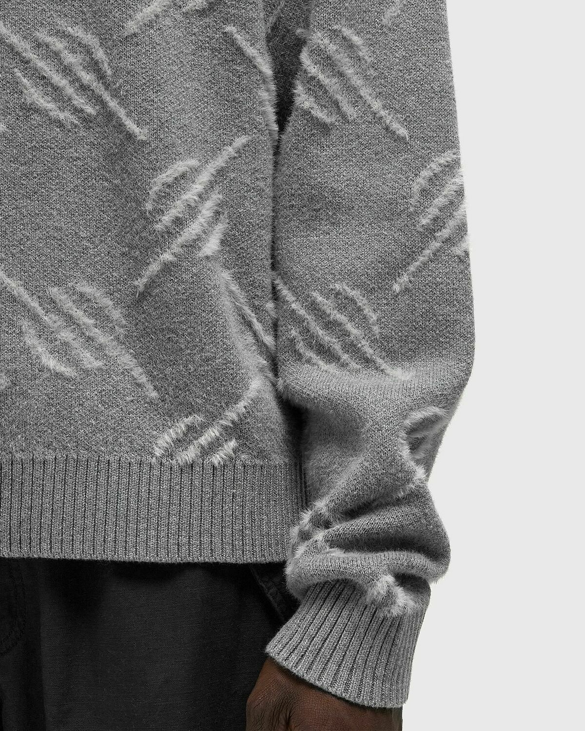 Daily Paper Tevin monogram knit sweater Grey Mens Pullover