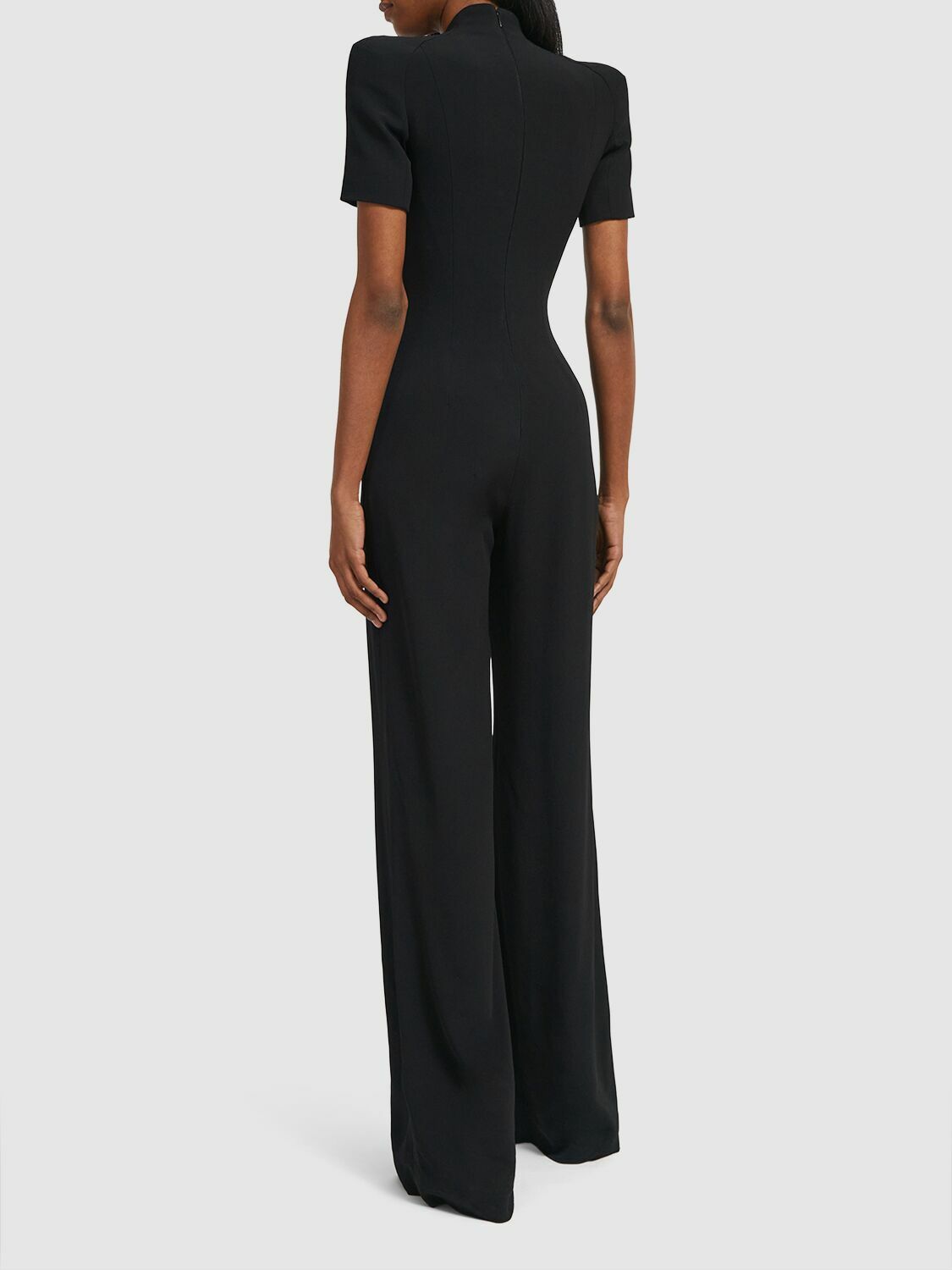 BALMAIN - Open Neck Tailored Crepe Jumpsuit